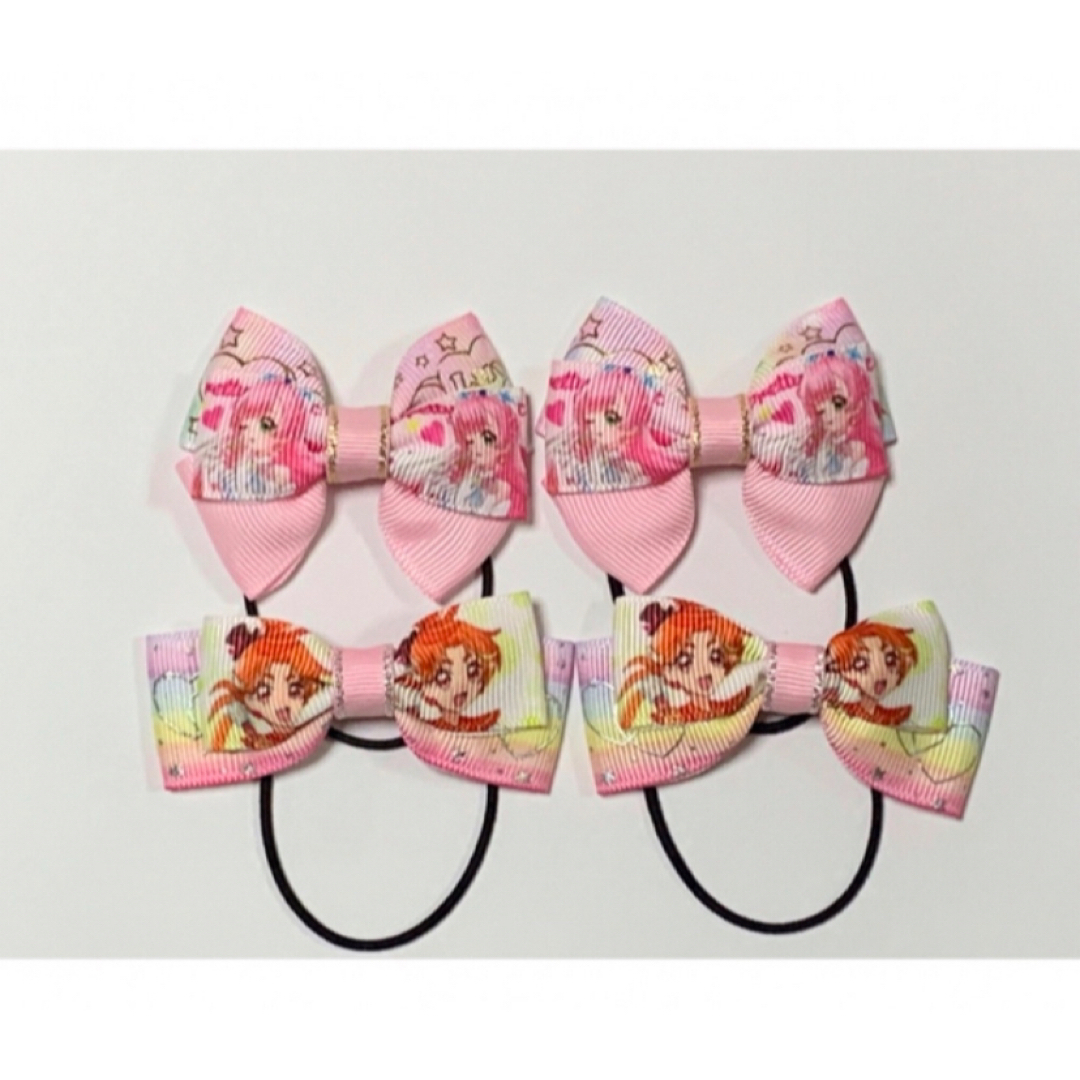 No.249 SALE ハンドメイドヘアゴム 2点セット スカイプリキュア  ハンドメイドのキッズ/ベビー(ファッション雑貨)の商品写真