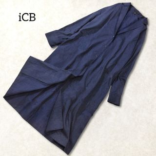 ICB - iCB ✿ アイシービー 薄手 ロングジャケット ロングコート 4 ネイビー 春