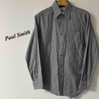 ポールスミス(Paul Smith)の高級品　PaulSmith シャツ　スクエアハーフチェック　ドレスシャツ　M(シャツ)