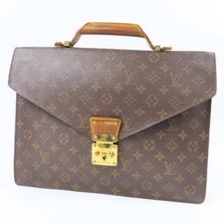 ルイヴィトン(LOUIS VUITTON)のLOUIS VUITTON ルイヴィトン コンセイエ ビジネスバッグ 書類鞄 ヴィンテージ ベタ無 モノグラム ブリーフケース PVC ブラウン メンズ【中古】(ビジネスバッグ)