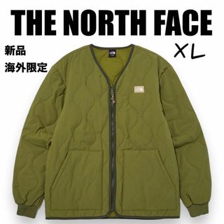 ザノースフェイス(THE NORTH FACE)の新品⭐️ノースフェイス　キャンパーカーディガン　カーキ　XL 日本未発売(ノーカラージャケット)