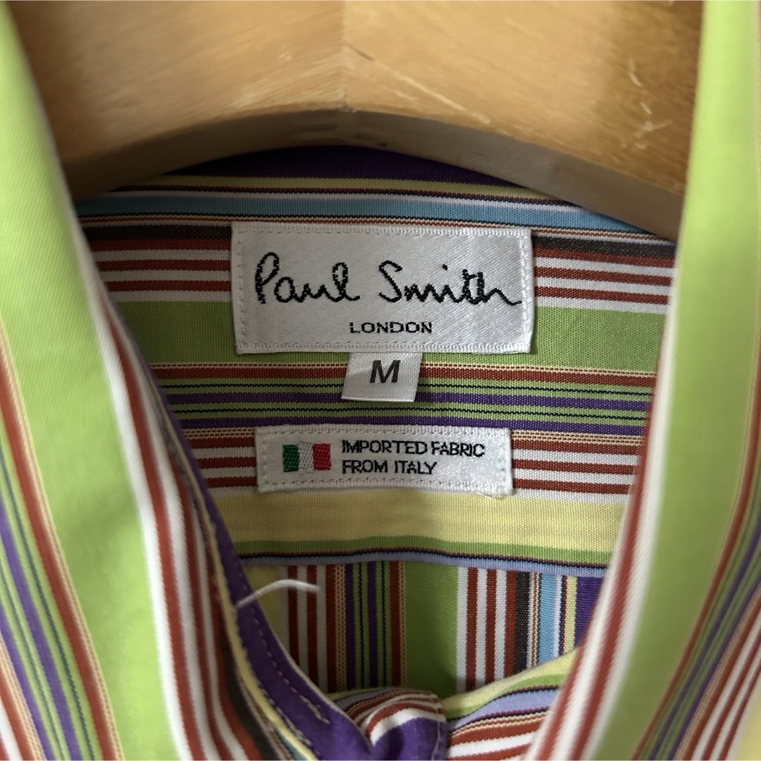 Paul Smith(ポールスミス)の高級品　PaulSmith マルチカラーシャツ　ART柄　日本製　dress M メンズのトップス(シャツ)の商品写真