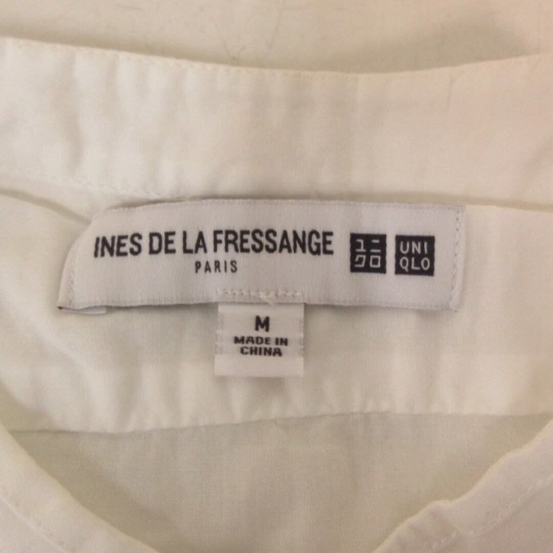 UNIQLO(ユニクロ)のユニクロ イネス タグ付 コットンローン チュニック シャツ 長袖 白 M レディースのトップス(チュニック)の商品写真