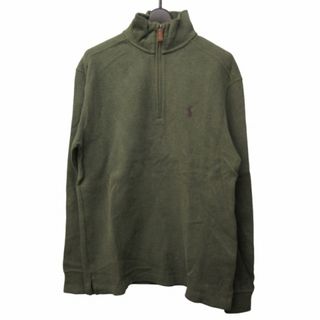 ポロラルフローレン(POLO RALPH LAUREN)のポロ バイ ラルフローレン ニット セーター ハーフジップ ロゴ 長袖 緑 S(ニット/セーター)