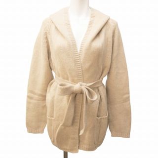 マックスマーラ(Max Mara)のマックスマーラ 美品 白タグ ニット カーディガン カシミヤ混 ウール フードM(カーディガン)