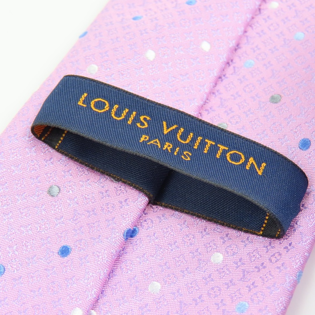 LOUIS VUITTON(ルイヴィトン)の未使用品 LOUIS VUITTON ルイヴィトン ビジネス Yシャツ スーツ 22年製 ドット シルク100% ネクタイ シルク ピンク メンズ【中古】 メンズのファッション小物(ネクタイ)の商品写真