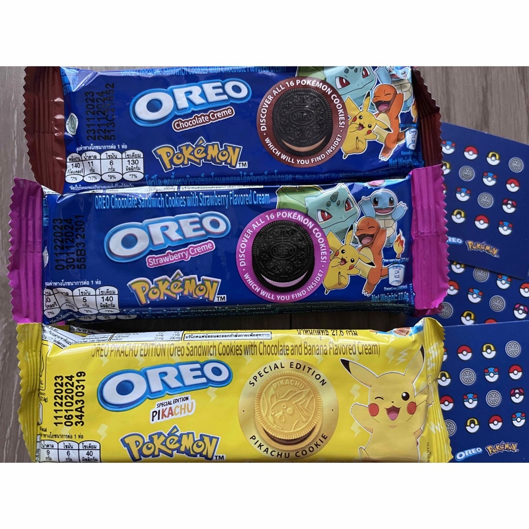 ポケモン(ポケモン)の日本未発売・OREO×POKEMON★ポケモンオレオ9個＆ポケモンカード3枚 食品/飲料/酒の食品(菓子/デザート)の商品写真