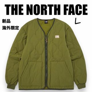 ザノースフェイス(THE NORTH FACE)の新品⭐️ノースフェイス　キャンパーカーディガンジャケット　カーキ　L 日本未発売(ノーカラージャケット)