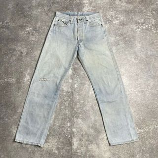 リーバイス(Levi's)の80's Levi's 501 REDLINE アイスブルー デニムパンツ スモールe 赤耳 刻印6 ヴィンテージ 292U(デニム/ジーンズ)