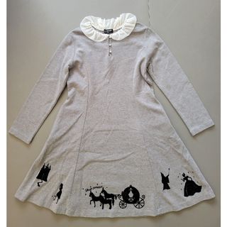 ポンポネット(pom ponette)の美品☆ポンポネット ワンピース シンデレラ グレー  140(ワンピース)