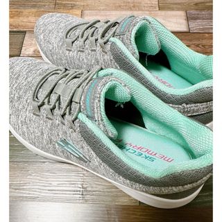 スケッチャーズ(SKECHERS)のSKECHERS ミント✖️グレー　23.5センチ(スニーカー)