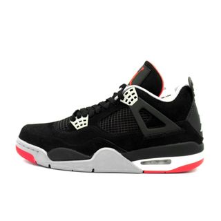 ナイキ(NIKE)のナイキ NIKE ■【 AIR JORDAN 4 RETRO BLACK CEMENT GREY FIRE RED 2012 308497 089 】 エア ジョーダン 4 レトロ セメント グレー ファイア レッド スニーカー w18241(スニーカー)