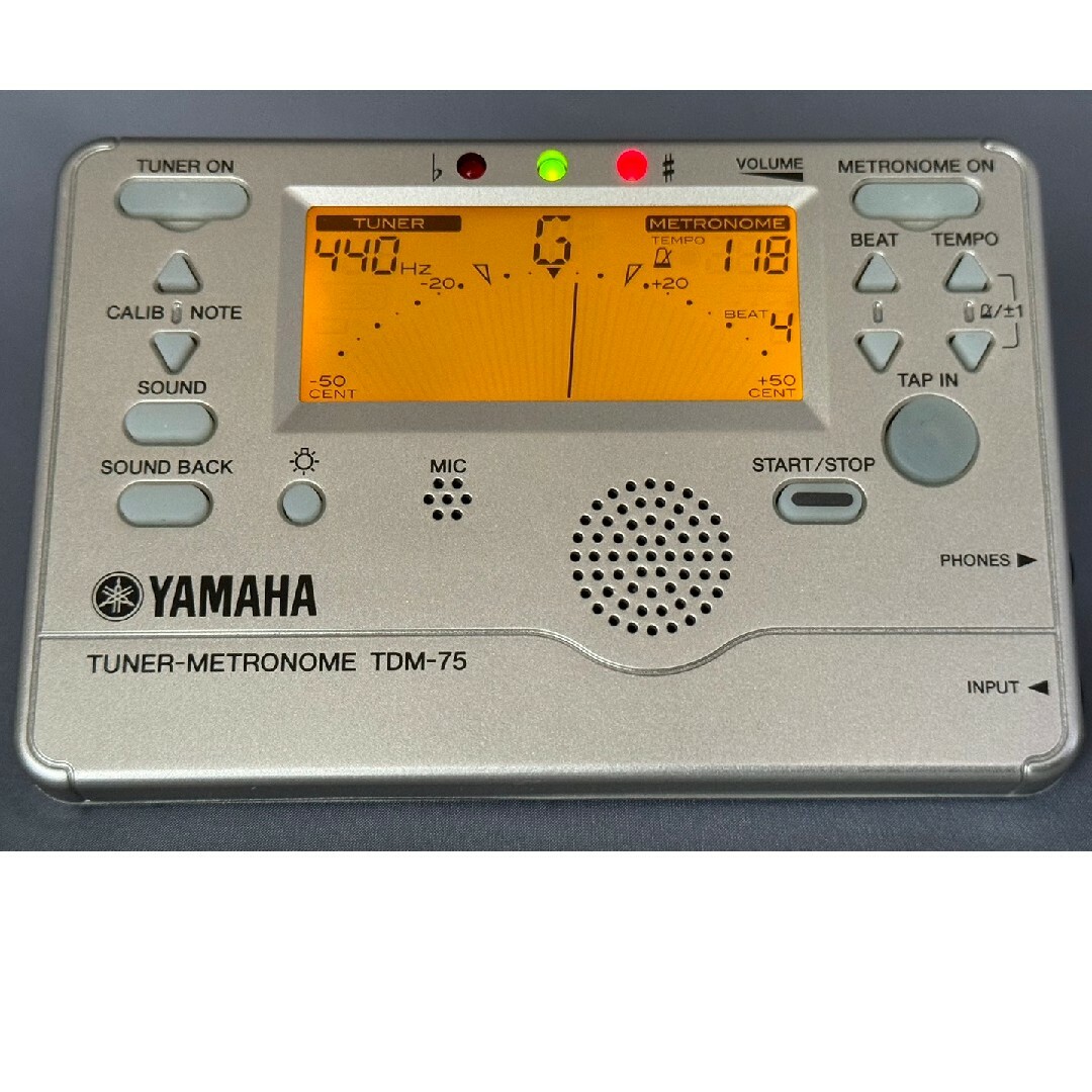 ヤマハ(ヤマハ)のヤマハ 電子チューナー/メトロノームTDM-75 楽器のレコーディング/PA機器(その他)の商品写真