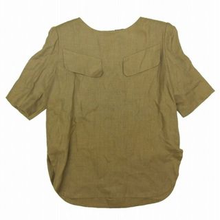 ジバンシィ(GIVENCHY)の美品 80s 90s ジバンシィ リネン ブラウス シャツ カットソー 半袖 8(シャツ/ブラウス(半袖/袖なし))