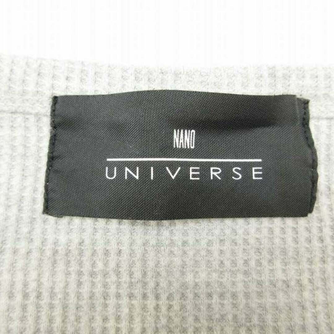 nano・universe(ナノユニバース)の美品 ナノユニバース nano universe ワッフル ニット 長袖 丸首 メンズのトップス(ニット/セーター)の商品写真