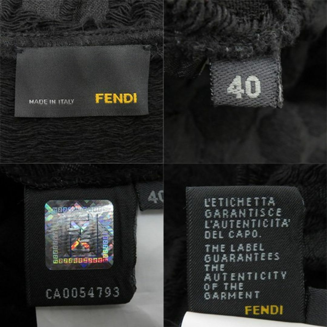 FENDI(フェンディ)の良品 FENDI フェンディ 編み込み クラッシュ ノースリーブ ワンピース ドレス オールインワン 46347 レディースのワンピース(ミニワンピース)の商品写真