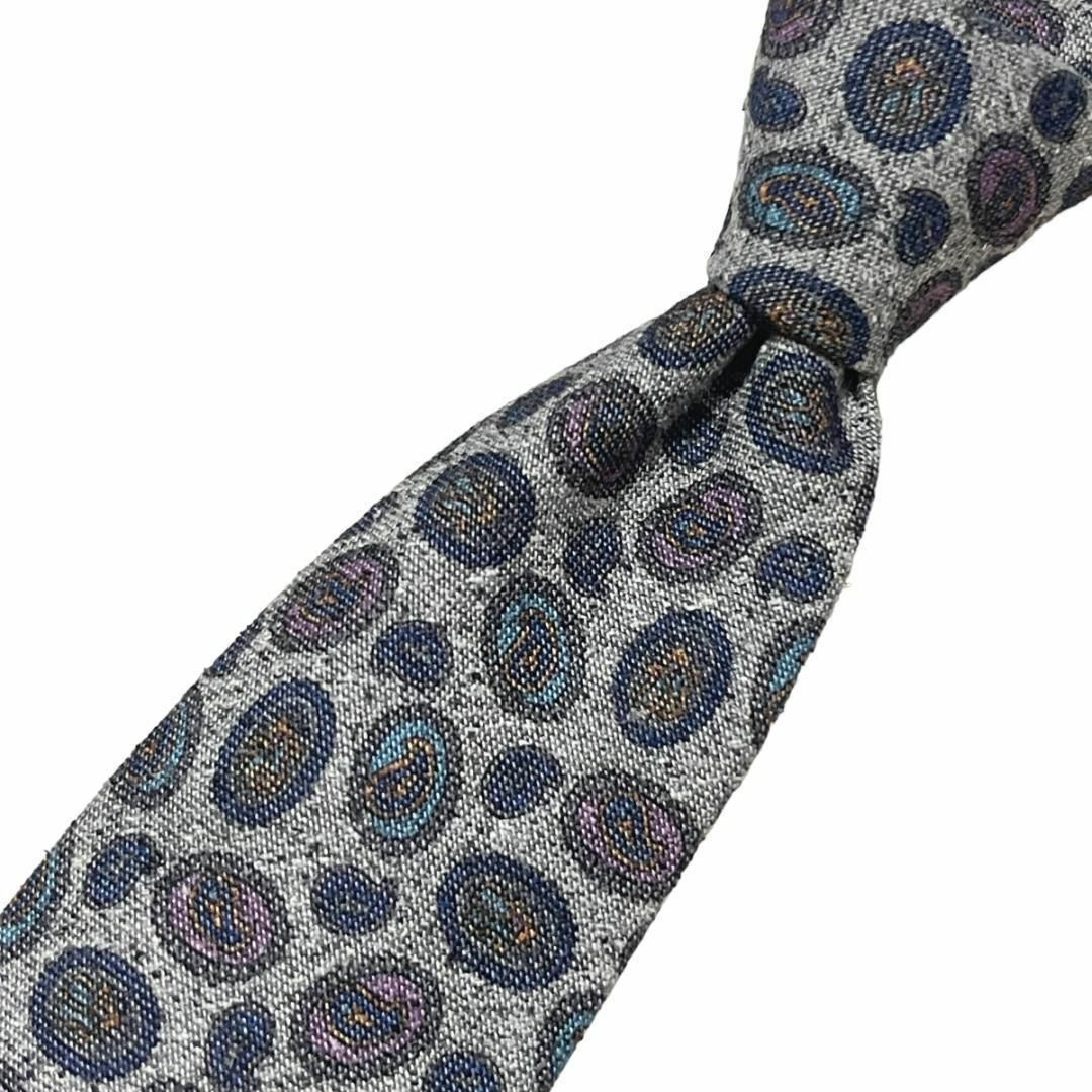 TIE YOUR TIE(タイユアタイ)の【新品◆定価39600円】ジュストビスポーク シルク ネクタイ ペイズリーグレー メンズのファッション小物(ネクタイ)の商品写真