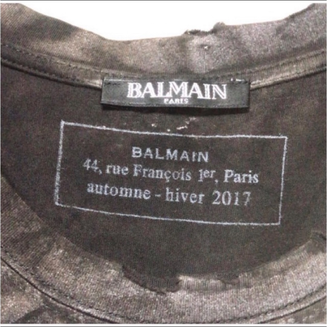 BALMAIN(バルマン)のBALMAIN【定価】¥90,000. ダメージ加工Tシャツ メンズのトップス(Tシャツ/カットソー(半袖/袖なし))の商品写真