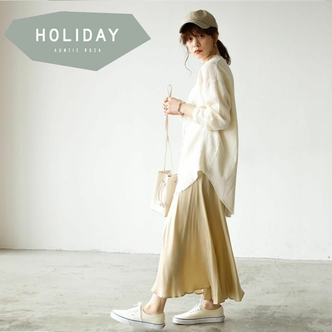 holiday(ホリデイ)のHOLIDAY シャツ ブラウス カットオフダブルガーゼシャツ Free レディースのトップス(シャツ/ブラウス(長袖/七分))の商品写真