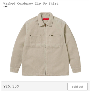 シュプリーム(Supreme)のsupreme washed corduroy zip up shirt M(シャツ)