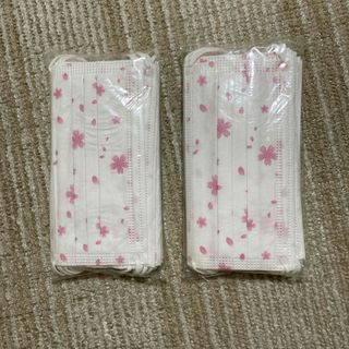 不織布マスク☆さくら☆花☆34枚☆未使用品(日用品/生活雑貨)