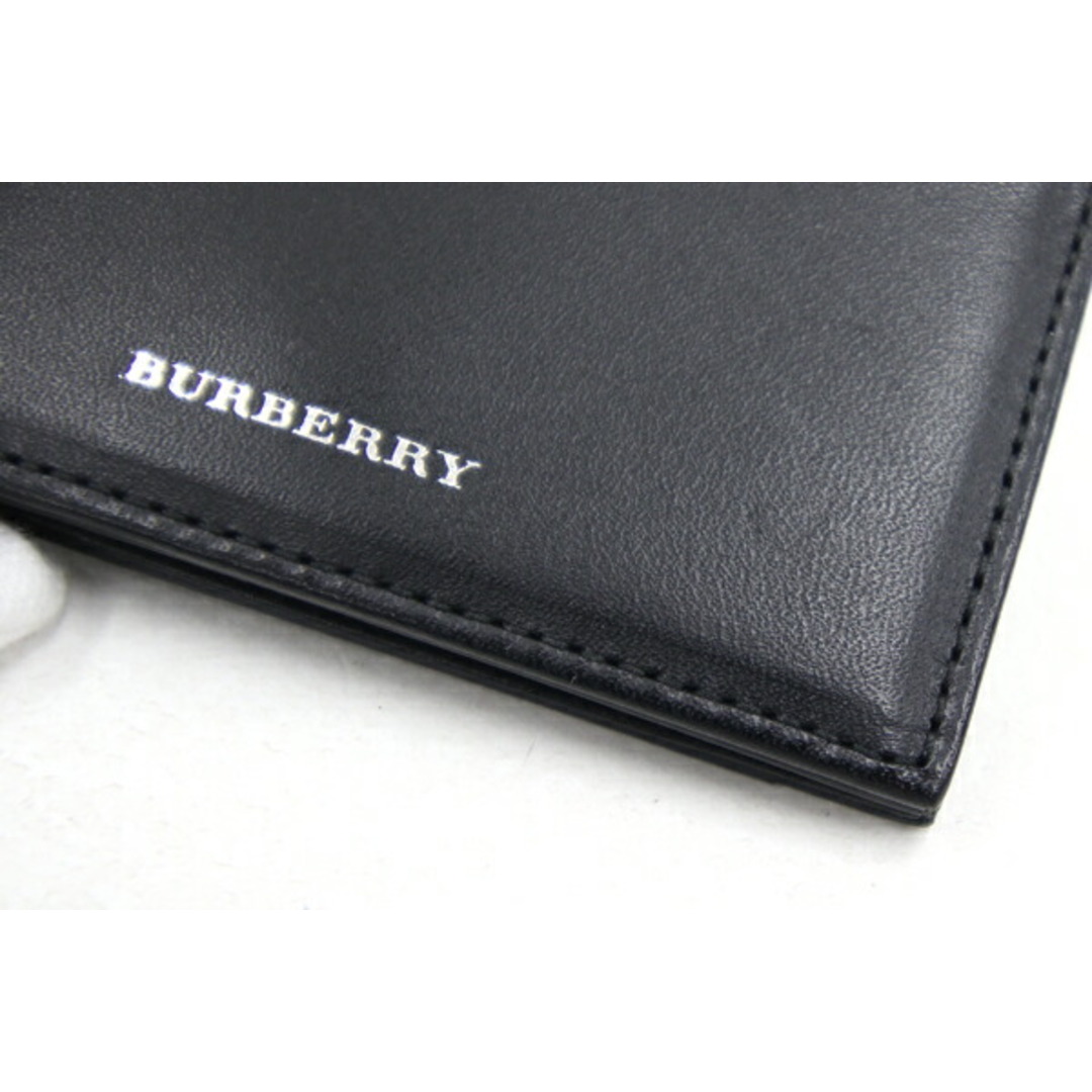 BURBERRY(バーバリー)の バーバリー カードケース ブラック レザー 中古 ロゴ レディースのファッション小物(名刺入れ/定期入れ)の商品写真