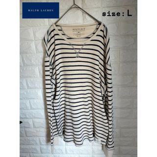 ラルフローレン(Ralph Lauren)のラルフローレン　薄手ニット　アイボリー　Lサイズ　 ヴィンテージ(ニット/セーター)