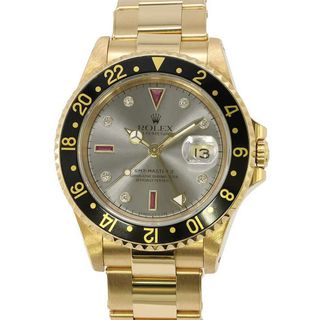 ロレックス(ROLEX)のロレックス GMTマスター2 S番 16718RG シルバー/8PD/3Pルビー文字盤(腕時計(アナログ))