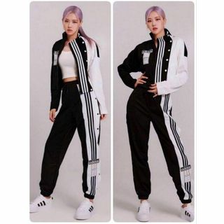 オリジナルス(Originals（adidas）)のアディブレイク スナップパンツ adidas 女性S ジャージ ブルピンロゼ着用(その他)