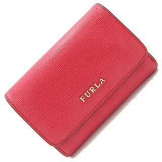 フルラ(Furla)の フルラ 三つ折り財布 レッド レザー 中古 ミニサイフ(財布)