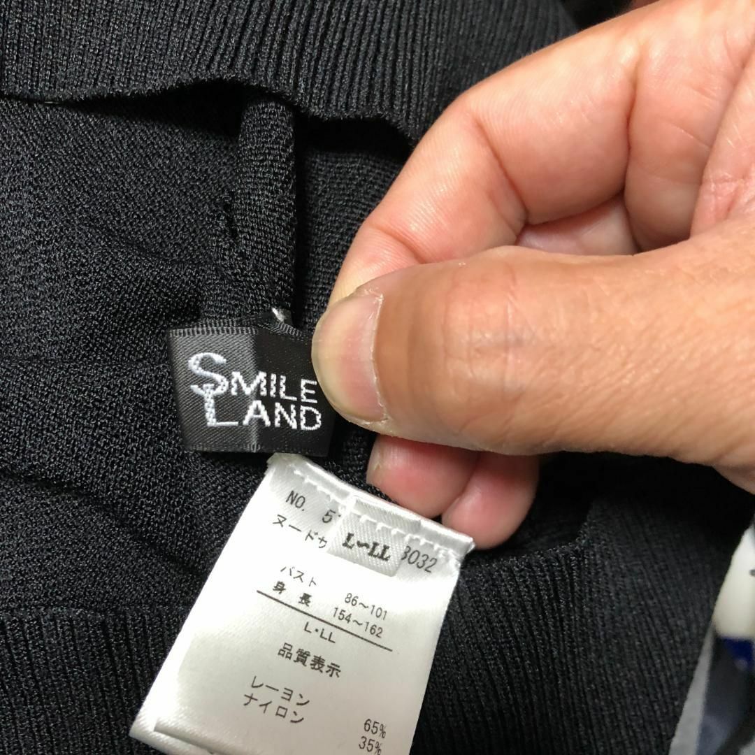 新品!!! Smile Land ドルマンスリーブ シャツ ブラックL-LL レディースのトップス(Tシャツ(長袖/七分))の商品写真