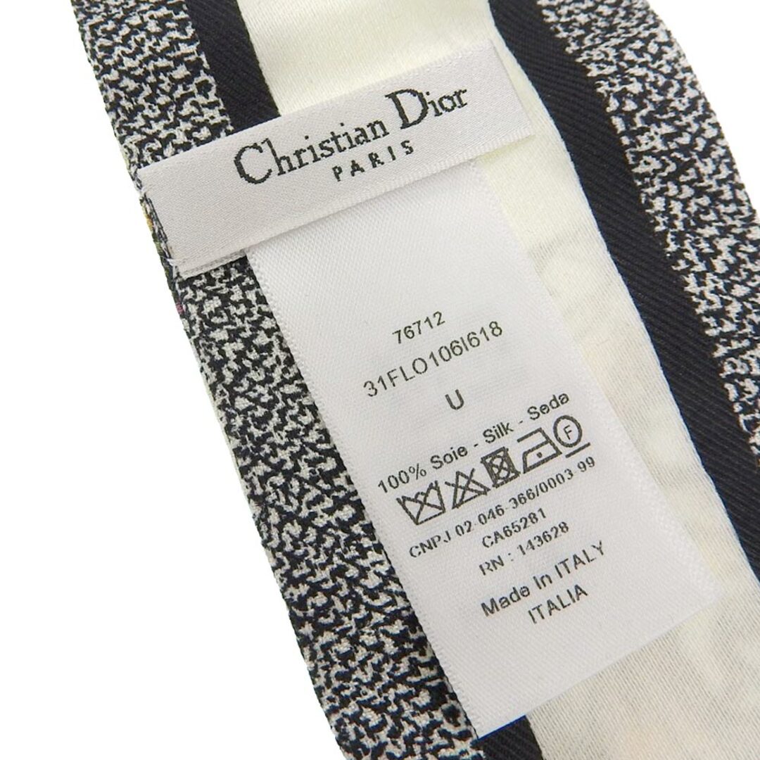 Christian Dior(クリスチャンディオール)の【本物保証】 箱付 超美品 クリスチャン ディオール Christian Dior ミッツア スカーフ ツイリー 花 フラワーモチーフ シルク 15MIF106I611 レディースのファッション小物(バンダナ/スカーフ)の商品写真