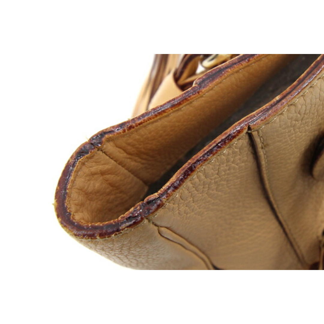 kate spade new york(ケイトスペードニューヨーク)の ケイトスペード ハンドバッグ ベージュ レザー 中古 鞄 レディースのバッグ(ハンドバッグ)の商品写真