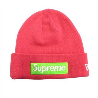 シュプリーム(Supreme)の美品 17aw シュプリーム ×ニューエラ ボックスロゴ ビーニー ニット帽(その他)