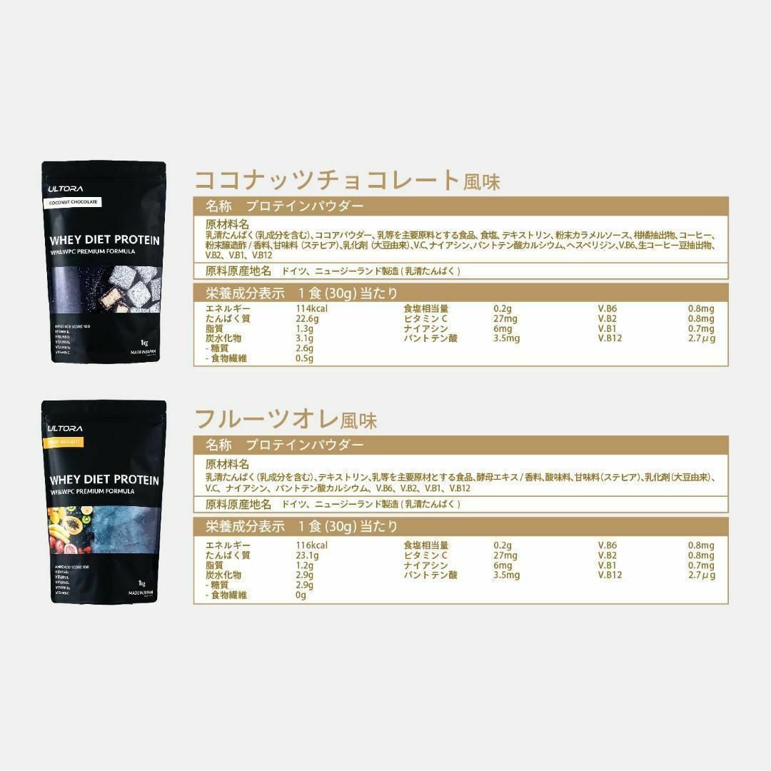 プロテインウルトラ　1キロ　3袋　ULTORA 1kg×3 食品/飲料/酒の健康食品(プロテイン)の商品写真