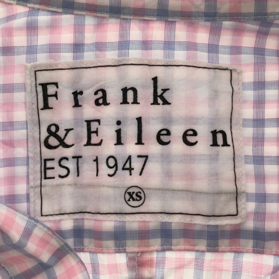 Frank&Eileen(フランクアンドアイリーン)のフランクアンドアイリーン チェック 長袖 ボタンダウンシャツ XS ピンク系 Frank&Eileen レディース 古着 【240327】 メール便可 レディースのトップス(シャツ/ブラウス(長袖/七分))の商品写真