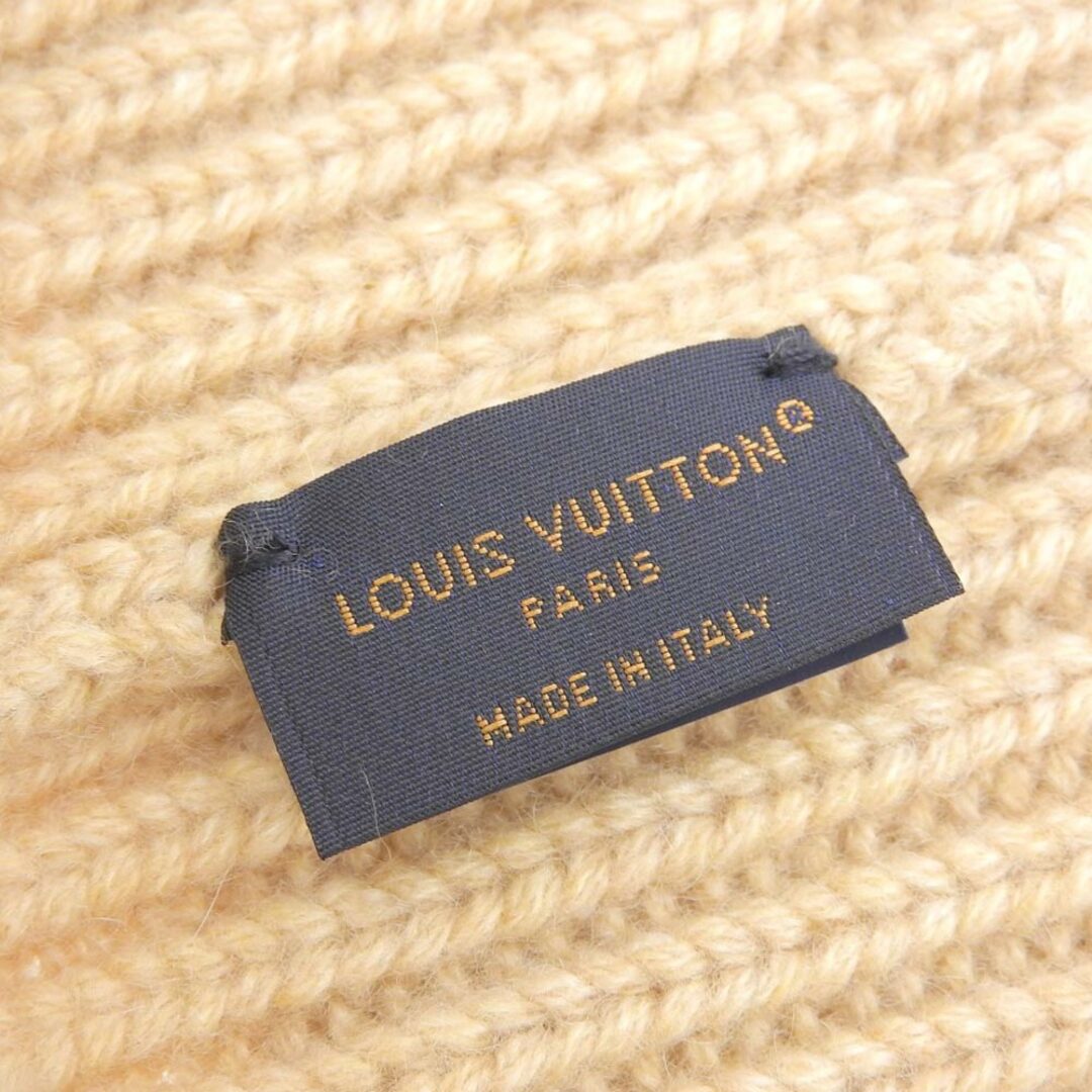 LOUIS VUITTON(ルイヴィトン)の【本物保証】 箱付 新品同様 ルイヴィトン LOUIS VUITTON LV スパーク ロゴ ニット帽 ビーニー 帽子 カシミア ベージュ M77881 レディースの帽子(ニット帽/ビーニー)の商品写真