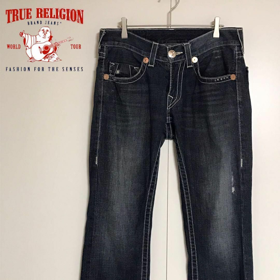 True Religion(トゥルーレリジョン)の【USA製】トゥルーレリジョン　ダメージデニムパンツ　希少デザイン　K709 メンズのパンツ(デニム/ジーンズ)の商品写真