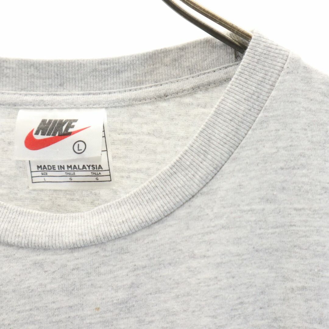 NIKE(ナイキ)のナイキ 90s 00s 白タグ オールド プリント 半袖 Tシャツ L グレー NIKE キッズ 古着 【240327】 メール便可 キッズ/ベビー/マタニティのキッズ服男の子用(90cm~)(Tシャツ/カットソー)の商品写真