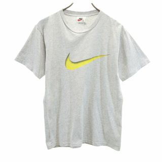 ナイキ(NIKE)のナイキ 90s 00s 白タグ オールド プリント 半袖 Tシャツ L グレー NIKE キッズ 古着 【240327】 メール便可(Tシャツ/カットソー)