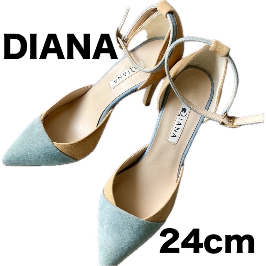 DIANA(ダイアナ)のDIANA ダイアナ ポインテッドトゥ スエード ストラップ　パンプス 24 レディースの靴/シューズ(ハイヒール/パンプス)の商品写真