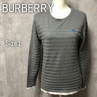 BURBERRY BLUE LABEL - Burberry バーバリーブラックレーベル カットソー Ｌ