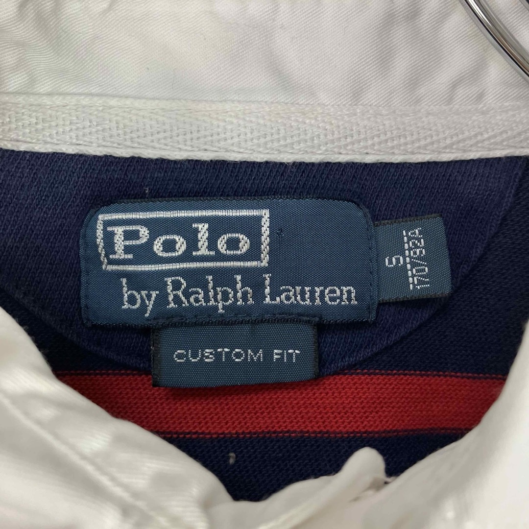 POLO RALPH LAUREN(ポロラルフローレン)のポロラルフローレン ボーダー 刺繍 ポニーロゴ ラガーシャツ ポロシャツ メンズのトップス(ポロシャツ)の商品写真