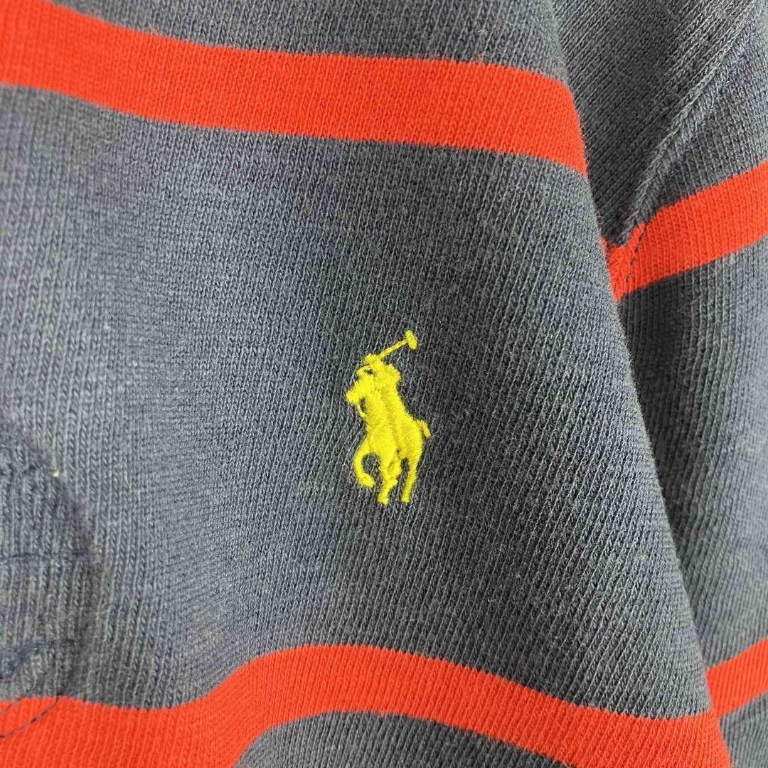 POLO RALPH LAUREN(ポロラルフローレン)のポロラルフローレン ボーダー 刺繍 ポニーロゴ ラガーシャツ ポロシャツ メンズのトップス(ポロシャツ)の商品写真