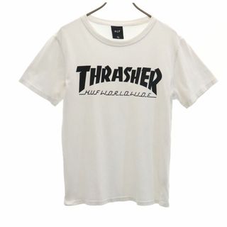 ハフ(HUF)のハフ × スラッシャー コラボ 半袖 Tシャツ XL 白 HUF × THRASHER レディース 古着 【240327】 メール便可(Tシャツ(半袖/袖なし))