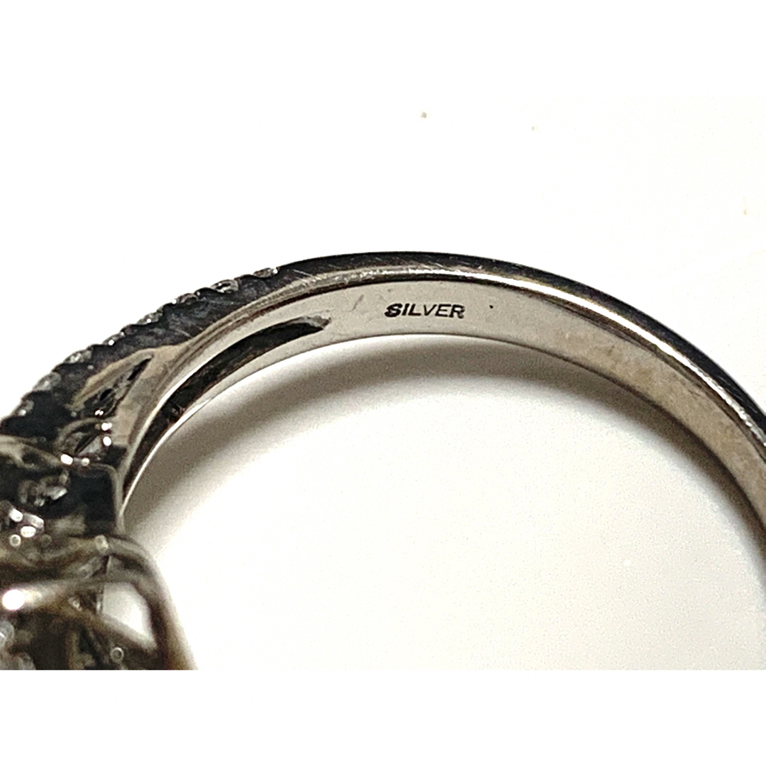 美品　リング　シルバー　約13号　ラインストーン レディースのアクセサリー(リング(指輪))の商品写真
