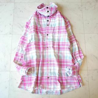 キャピタル(KAPITAL)のキャピタル KAPITAL チェック ハイネック 前開き 長袖 ネルシャツ M(シャツ/ブラウス(長袖/七分))