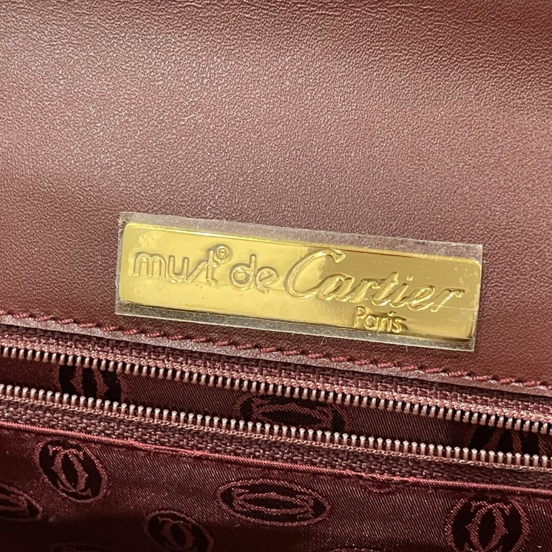 Cartier(カルティエ)のCARTIER ハンドバッグ マストライン ターンロック トップハンドル レザー レディースのバッグ(ハンドバッグ)の商品写真