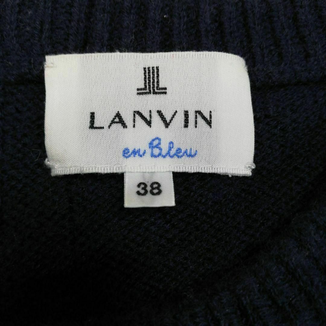 LANVIN en Bleu(ランバンオンブルー)のLANVIN en Bleu ランバンオンブルー　ニットセーター　切替　長袖　M レディースのトップス(ニット/セーター)の商品写真