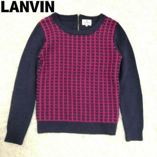 ランバンオンブルー(LANVIN en Bleu)のLANVIN en Bleu ランバンオンブルー　ニットセーター　切替　長袖　M(ニット/セーター)